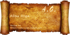 Albu Olga névjegykártya