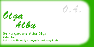 olga albu business card